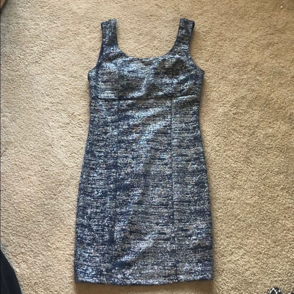 NWT blue and silver sparkle Forever21 dress size S
